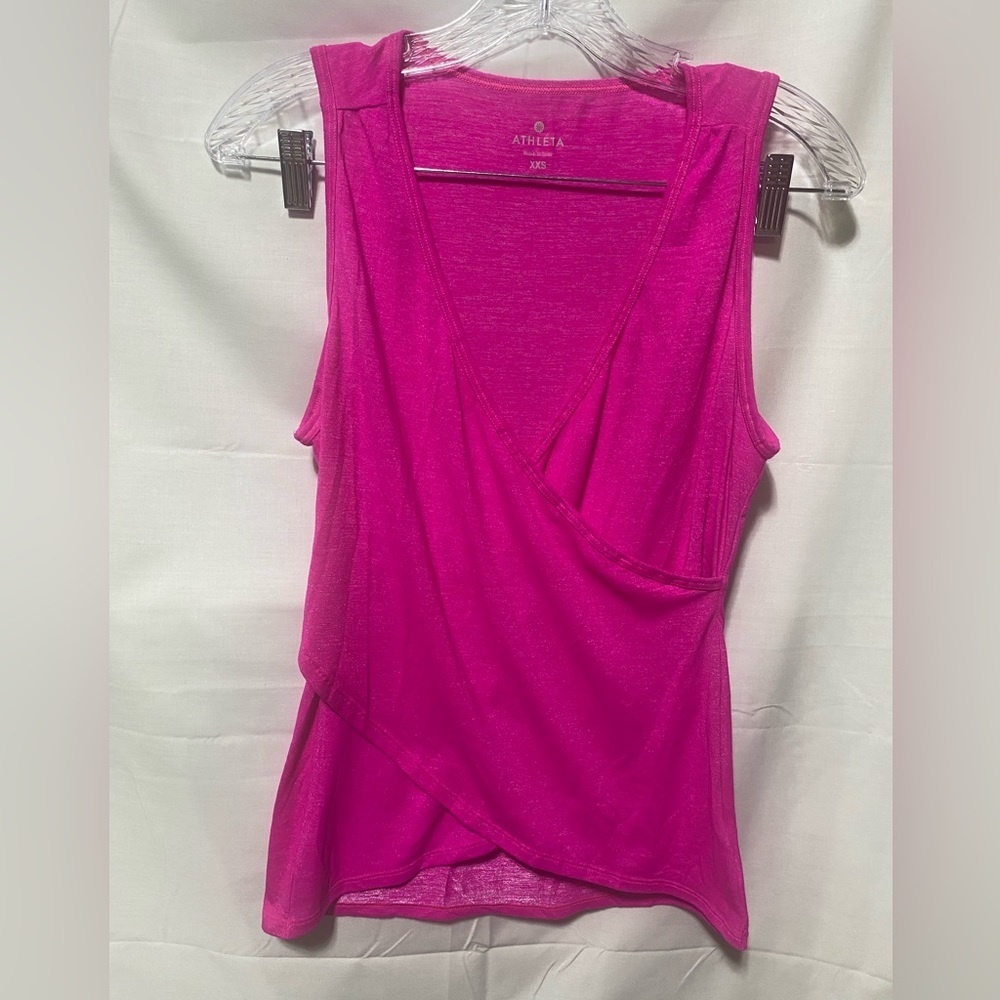 Athleta Criss Cross Yoga Stretch Wrap Top Sleeveless Size XXS